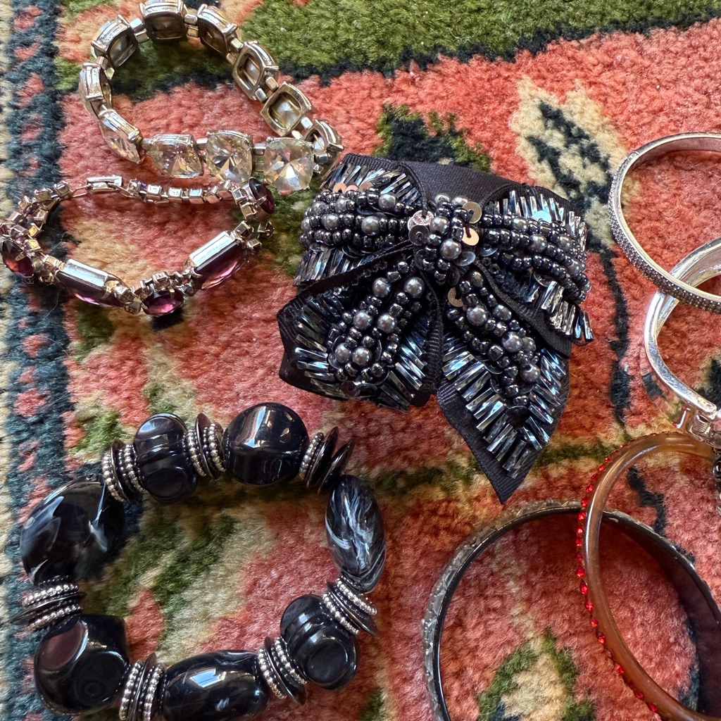 Lot Bundle Of Jewelry Bracelets Cuffs Earrings Hoops Necklace